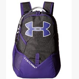 Under Armour Big Logo IV Backpack in Purple/Gray